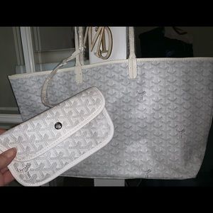 White/Grey large tote